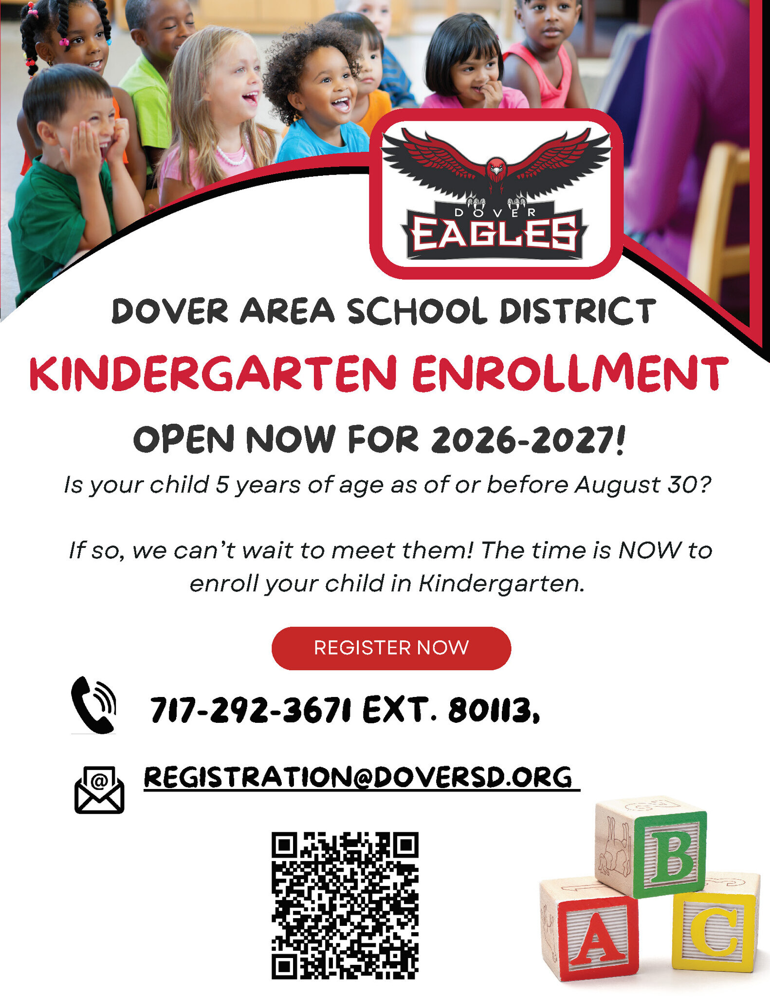 2026-2027 Kindergarten Registration Flyer